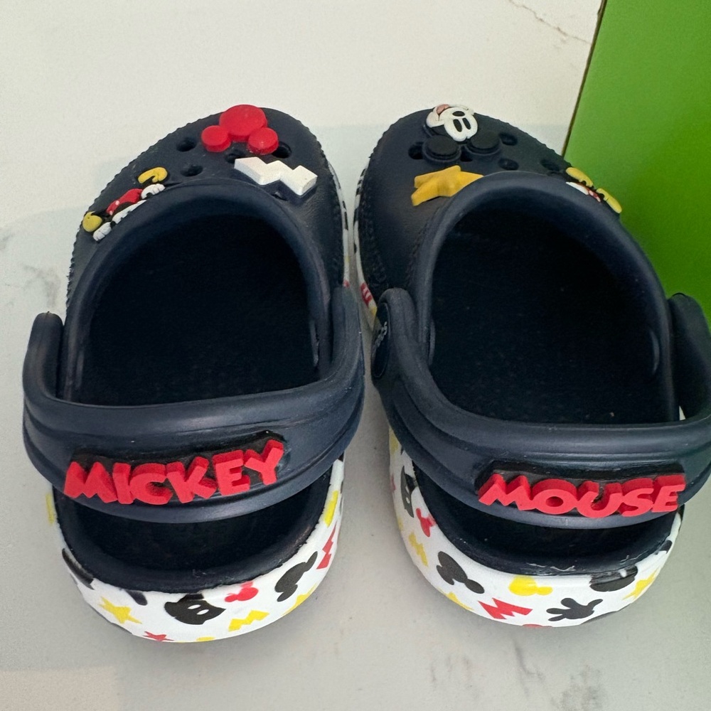 CROCS Mickey Mouse Kids Clogs - Navy and White